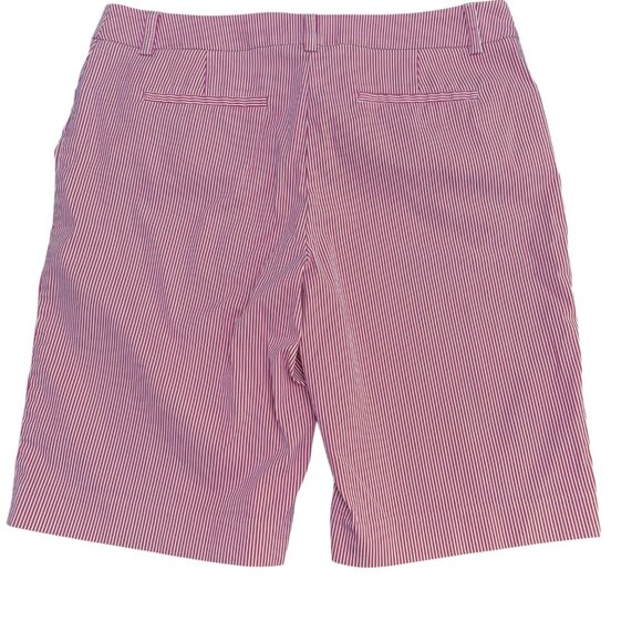 JONES NEW YORK SPORT Striped Bermuda Shorts Red and White Nautical Size 12 EUC - Picture 3 of 4